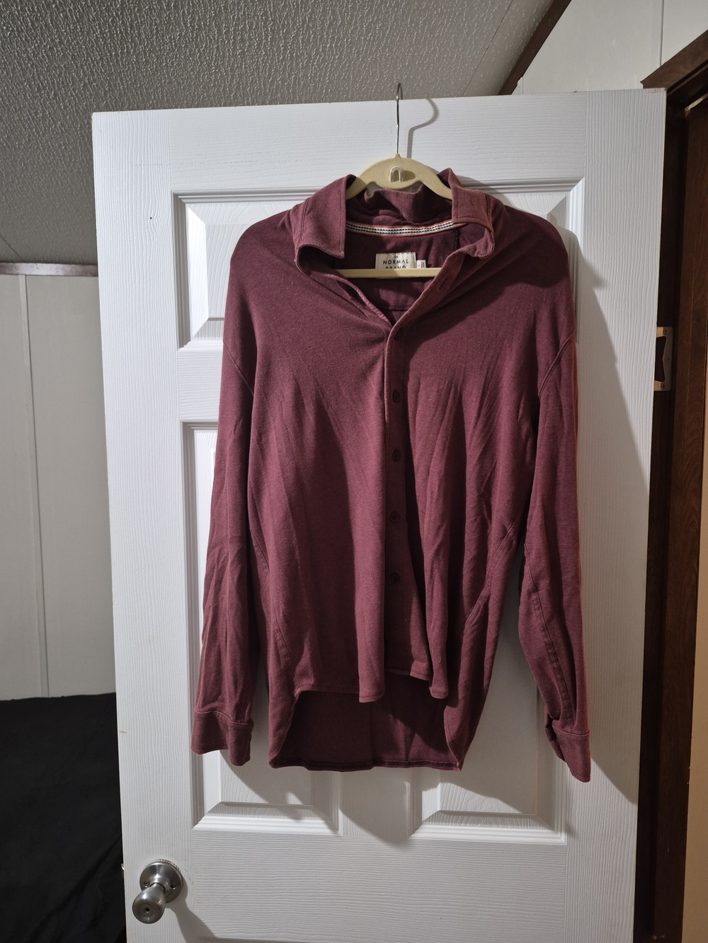The Normal Brand Long-Sleeve Button Front Shirt in Dusty Rose